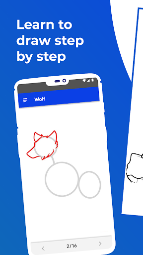 Android application How To Draw A Cool Wolf screenshort