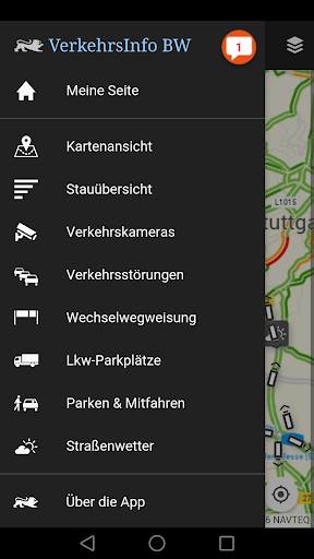 VerkehrsInfo BW Screen 2