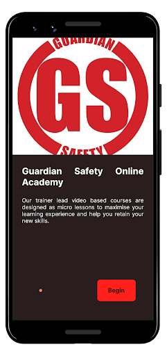 Android application Guardian Safety Academy screenshort