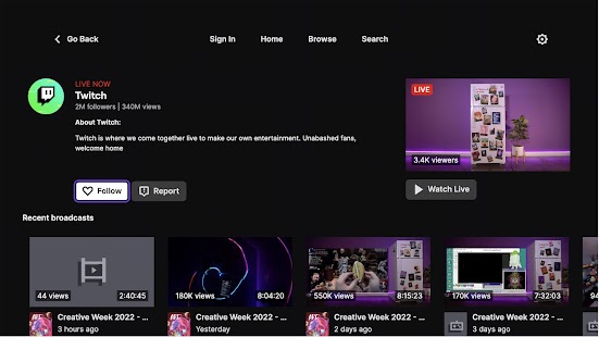 Twitch: Live Game Streaming Tangkapan layar