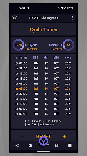Android application Field Guide Ingress screenshort