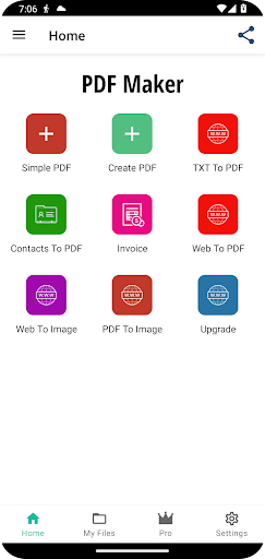 Screenshot of Text to pdf