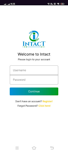 Android application INTACT screenshort