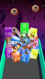 Chain merge 2048: 3D Cube game