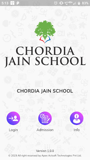 Android application Chordia Jain School screenshort