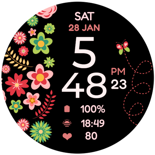 Flowers and Butterfly logo