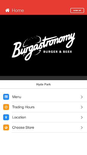 Android application Burgastronomy screenshort