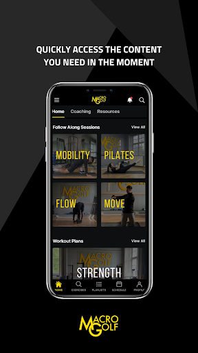 Android application Macro Golf Fitness screenshort
