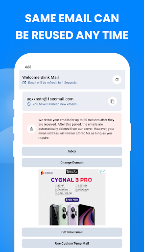 BlinkMail - Temporary Email Screen 3