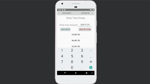 Toke Rate Estimator Screen 3