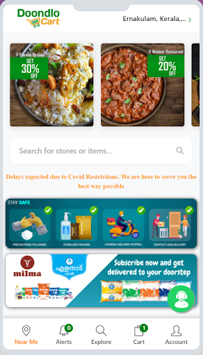 Android application Doondlo Cart screenshort