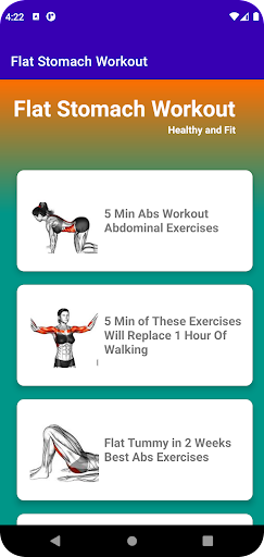 Android application Flat Stomach Workout screenshort