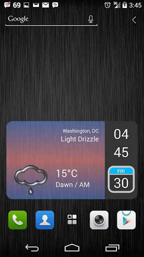 Android application [Pro] Radiant Clock & Weather screenshort