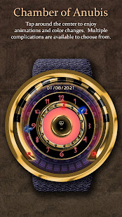 Mostrador do relógio: Câmara de Anubis - Wear OS Smartwatch