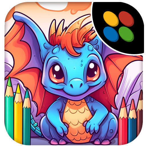 Cartoon Dragon Coloring Book logo