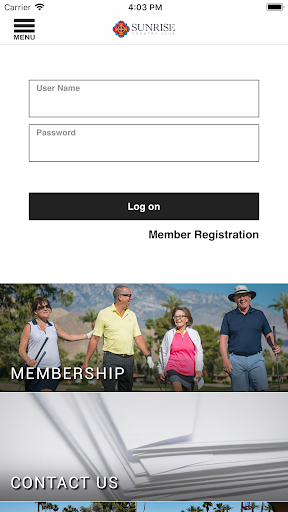 Android application Sunrise Country Club screenshort