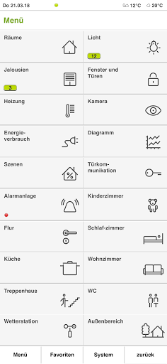 Gira HomeServer/FacilityServer Screen 2