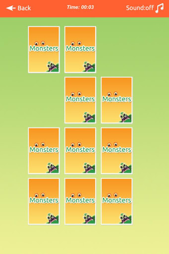 Monsters Memory Match Screen 3