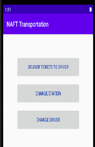 Android application NAFT Transportation System screenshort