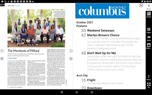 Screenshot of Columbus Monthly eNewspaper