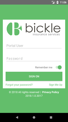 Android application Bickle Insurance Online screenshort