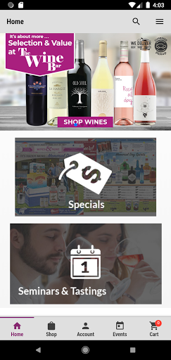 Android application Wines & More Rhode Island screenshort