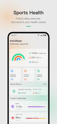 Screenshot of InfoWear
