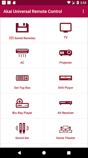 Android application Universal Remote For Akai screenshort
