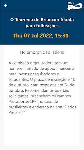 IMPA Seminários Screen 3