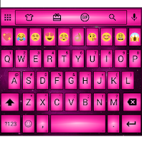 Led Pink Emoji Keyboard Theme