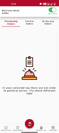 Android application famishd- Vendor App screenshort