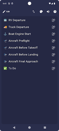 Android application Checklist Buddy screenshort