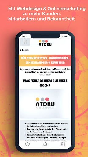 Android application ATOBU screenshort
