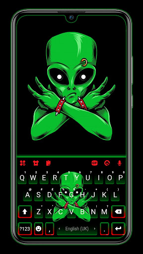 Android application Rocker Alien Keyboard Backgrou screenshort