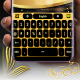 Black and gold keyboard theme icon