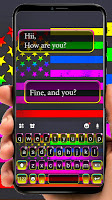 screenshot of Neon Pride Flag Keyboard Theme