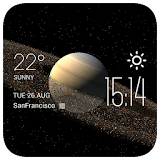 Saturn weather widget/clock icon