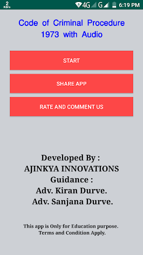 Android application CrPC in Marathi with Audio screenshort