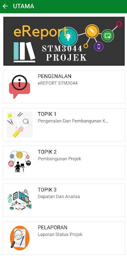 Android application eReport screenshort