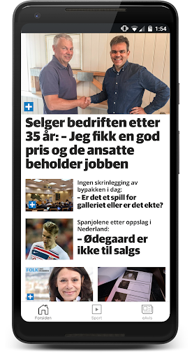 Android application Tvedestrandsposten screenshort