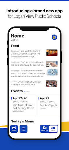 Android application Logan View Public Schools screenshort