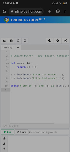 Compile Python Screen 2