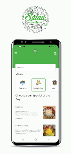 Android application The Salad Boutique screenshort