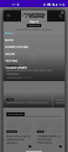 ELECTRICAL STUDY Screen 3