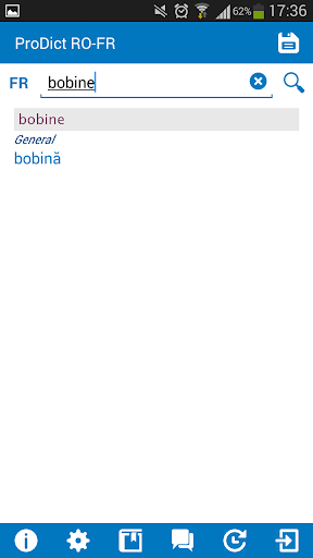 Romanian - French dictionary Screen 2