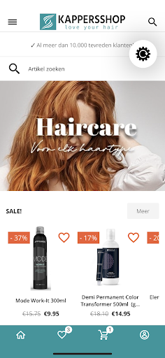 Android application Kappersshop screenshort