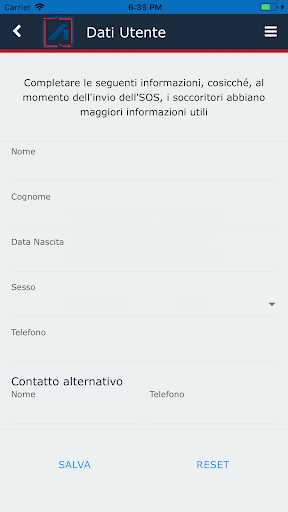 Android application Alidaunia SOS screenshort