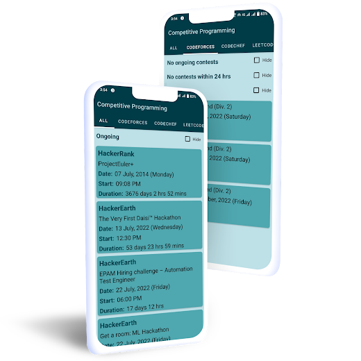 Android application CP Contests screenshot