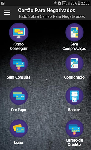 Android application Cartão Para Negativados - Guia screenshort