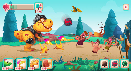 Dino Bash - Dinosaurs v Cavemen Tower Defense Wars screenshots 12